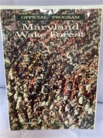 Maryland vs Wake Forest 11-18-61 program w/ ticket