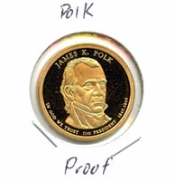 James Polk Proof Presidential Dollar