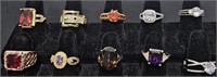 Rings Lot Several .925 Silver Sizes 7 to 8