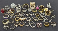 Lot of Fashion Bling Rings & Bands