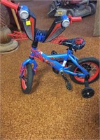 Spiderman child's Bike with training wheels