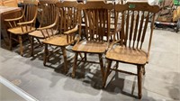 5 wood dining room chairs