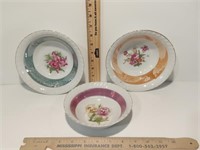 3 Decorative Floral Bowls