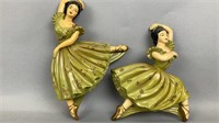 Pair of Devonware Chalkware Ballerinas