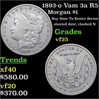 1893-o Vam 3a R5 Morgan Dollar $1 Grades vf+