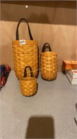 3 Longaberger baskets