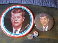 Metal John F Kennedy Political lapel pins