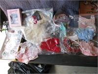Ziplock bags of vintage Barbie &doll clothes