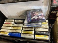 8 track tapes and some CDs