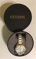 CM Citizen Eco-Drive WR100 Chronograph Wrist Watch