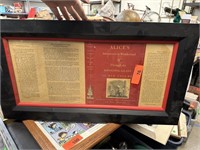 FRAMED ALICES ADVENTURES IN WONDERLAND DUST JACKET