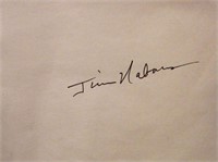 Gomer Pyle Jim Nabors signature slip