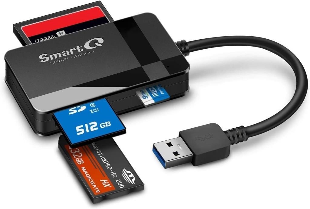 SmartQ C368 USB 3.0 SD Card Reader, Plug N Play,
