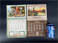 LOT OF TWO NICE OLD EARLY PARKERSBURG WV CALENDARS