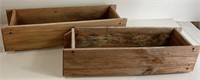 Wood Planter Boxes 21” s Long