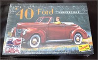 SEALED Model 1940 FORD Convertible Lindberg 1/32