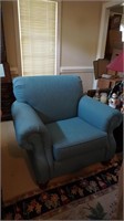 Teal Hardees furniture Chair & Ottoman