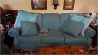 Teal Hardees Furniture Couch
