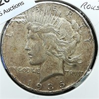 1935 S Peace Dollar $1 Rev 3 Rays