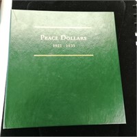 Green Peace Dollar 1921-1935 Collectors Binder