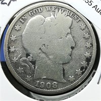 1908 O Barber Half Dollar 50c