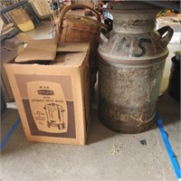 Milk Can, West Bend Coffee Maker, Baskets