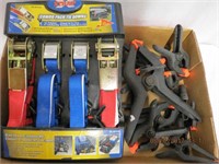 Tie downs, assortment of clamps