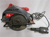 Skilsaw 2.4 hp circular saw and Bruning drill