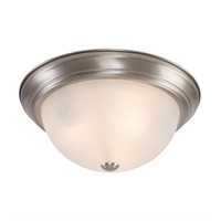 3-Light Satin Nickel Flush Mount