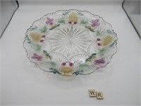 CRYSTAL TRAY WITH COLOURED DESIGN