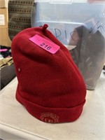 RED WOOL HAT CZECH MADE