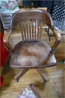 Swivel Wood Office Chair