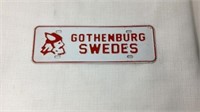 Gothenburg Swedes License Plate, 12" x 4"