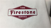 Firestone Tire Service Tin Sign, 11"