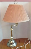 BRASS TABLE LAMP WITH ADJUSTABLE ARM