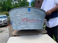 LARGE BUDWEISER BEER GALVANIZED LG BUCKET