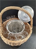 Ice Bucket and Drinking Glasses
