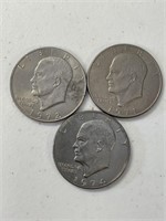 1971,72, 74 Large IKE dollars
