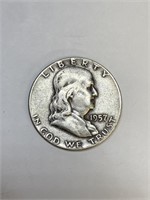 1957 Franklin Silver Half Dollar