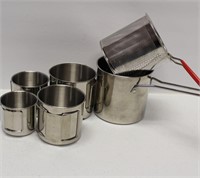 Silver Metal Multi-sized Camping Containers