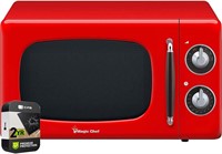 Magic Chef 0.7 Cu Ft 700W Retro Microwave Red