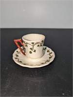 Vintage Clouse Demitasse Cup & Saucer Hand Painted
