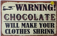 Chocolate Tin Sign