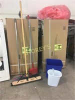 Push Broom, Trash Bins, Brooms, Etc.