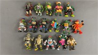 16pc Vtg 1980s-90s TMNT Ninja Turtle Figures