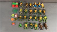 31pc Vtg 80s-90s TMNT Ninja Turtles Action Figures