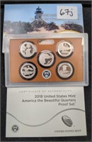 2018 America the Beautiful US Mint proof set coins