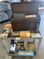 Tool Chest, Parts, Bits, Caliper, Pump, Clamp etc