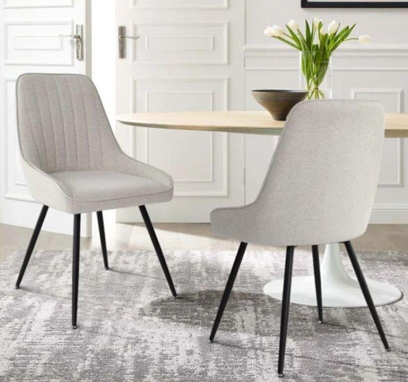 $369-2-Pc Elevens Boston Upholstered Side Chair, B