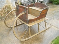 Vintage Amish Wood Sleigh